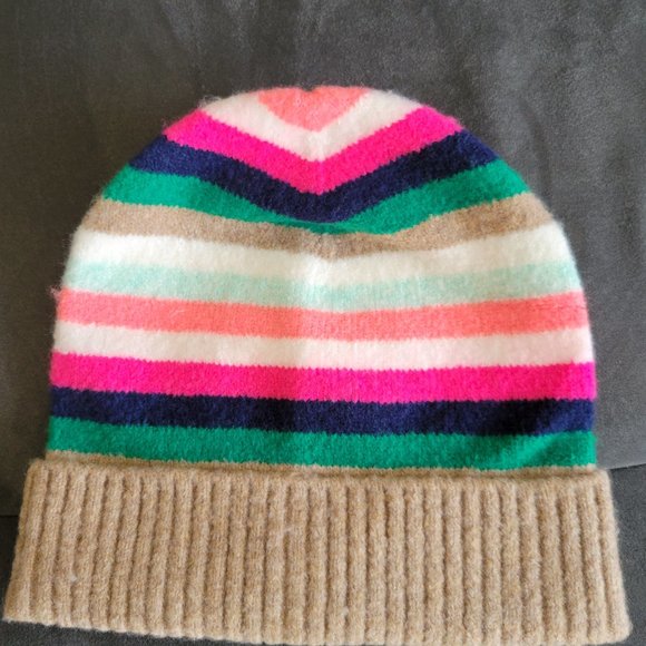 NWOT JCrew Multi Color Striped Hat One Size